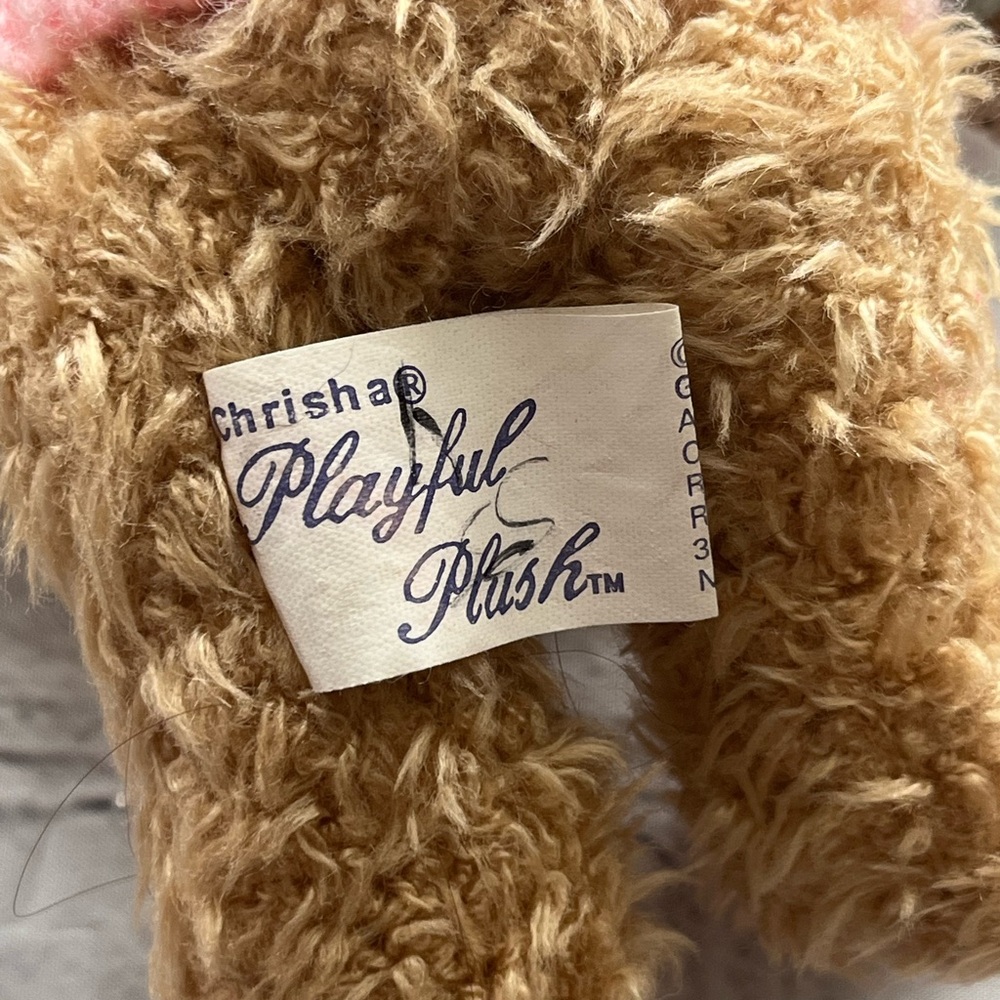 Plush Bunny with Pink and Blue Sweater - Picture 3 of 5